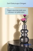 Vazo Küçük Vazo Masa Üstü Vazo Ev Dekorasyon Vazo Gümüş Eskitme Renk Model 55 thumbnail 2