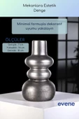 Vazo Küçük Vazo Masa Üstü Vazo Ev Dekorasyon Vazo Gümüş Eskitme Renk Model 55 thumbnail 3
