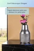 Vazo Küçük Vazo Masa Üstü Vazo Ev Dekorasyon Vazo Beyaz Renk Model 60 thumbnail 8