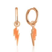 Gümüş Fosforlu Turuncu Şimşek Küpe thumbnail 1