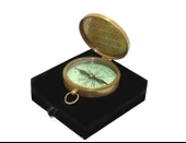 Kutulu Pirinç Pusula Dekoratif Hediyelik thumbnail 1