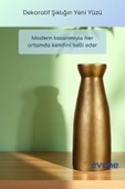Vazo Küçük Vazo Masa Üstü Vazo Ev Dekorasyon Vazo Altın Eskitme Renk Model 74 thumbnail 5