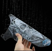 Wake Mtb Bisiklet Çamurluk Trekking Ön Veya Arkaya Takılabilir 4 Adet Cırt Kelepçe Hediyeli Skulls Kurukafa thumbnail 4