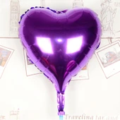 Parti Aksesuar Kalp Uçan Balon Folyo Mor 80 cm 32 inç thumbnail 2