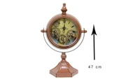 Masaüstü Mat Kahve Çarklı Saat Roma Rakamlı Köstek Modeli thumbnail 2