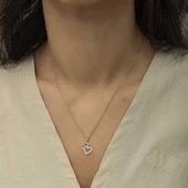 925 Ayar Gümüş Kalp Bayan Gümüş Kolye thumbnail 2