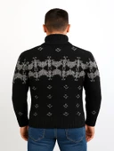 Tarz Cool T00575 Erkek Desenli Triko Hırka thumbnail 4