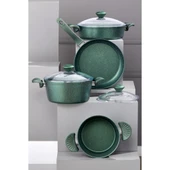 Taç Maxx Cook Haki 7 Parça Granit Tencere Seti - 3