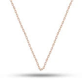 Gümüş Rose 0.30 Mikron 45 Cm Forse Kadın Zincir thumbnail 1