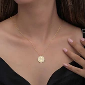 925 Ayar Gümüş Gold Fil Motifli Şans Kadın Kolye thumbnail 2