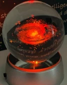 SAMANYOLU Plastik altlıklı Işıklı Cam Küre 6cm thumbnail 1