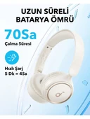 Anker Soundcore H30i Mikrofonlu Kablosuz Kulaküstü Kulaklık - 70 Saat Oynatma Süresi- Beyaz thumbnail 2