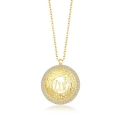 Gümüş Gold Allah Yazılı Kadın Kolye thumbnail 1