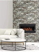 Taş Duvar Desenli Kendinden Yapışkanlı 3D Duvar Raf Kapı Kaplama Kağıdı 3 Metre 60 Cm thumbnail 2