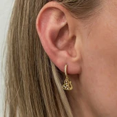 Gümüş Sallantılı Gold Kuğu Kadın Küpe thumbnail 2