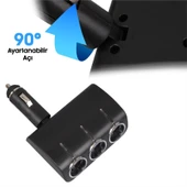 Olesson 1520 12-24V 120 Watt 3'Lü Araç Çakmak Çoklayıcı - 1