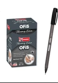 Mikro Siyah Ofis Tipi Tükenmez Kalem 50 Adet Ball Pointpen Siyah - 1