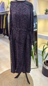 Misswhence Desenli Cupro Elbise 38829 Lİla - 3