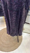 Misswhence Desenli Cupro Elbise 38829 Lİla - 4