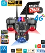 O-Kam 7070 256GB 9MP Lens 3 Kamera UltraHD 4G Solar Akıllı Güvenlik Kamerası - 1