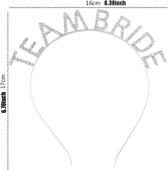 Gümüş Kaplama Kristal Taşlı Team Bride Taç 16x17 cm thumbnail 2