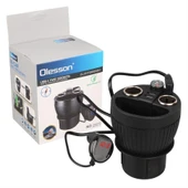 Olesson 1640 12-24V 120 Watt 2'Li Araç Çakmak Çoklayıcı - 1