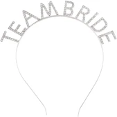 Gümüş Kaplama Kristal Taşlı Team Bride Taç 16x17 cm thumbnail 1