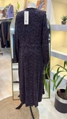 Misswhence Desenli Cupro Elbise 38829 Lİla - 6