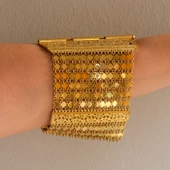 Altın Kaplama İmitasyon Urfa Akıtma Desenli Bilezik BLZ-3129 thumbnail 3