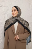 Etnik Desen Larisa Şal Sütlü Kahve thumbnail 3