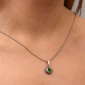 Gümüş Çiçek Desenli Otantik Kadın Kolye thumbnail 4