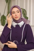 Abiye Eşarp Lila - 5