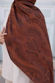 Etro Desen Premium Şal Fındık Kabuğu thumbnail 4