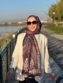 Etnik Desen Queen Şal Kahve - 1