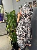 Summer Desen Şal Siyah - 1