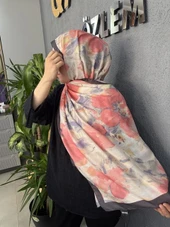 Suluboya Desen Şal Mercan - 1