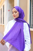 Dama Desen Şal Mor - 4