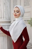 Abiye Eşarp Beyaz - 1
