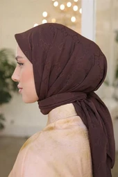 G Desen Eşarp Kahve - 2