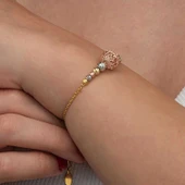 Gümüş Renkli Top Dorika Kadın Bileklik thumbnail 5