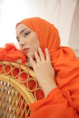 B Desen Şal Turuncu - 2