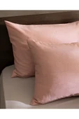 Odette 2'li %100 Pamuk Ranforce Yastık Kılıfı - Pudra thumbnail 2