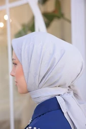 G Desen Eşarp Gri - 1