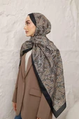 Etnik Desen Larisa Şal Sütlü Kahve thumbnail 2