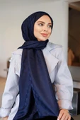Dama Desen Şal Lacivert - 2