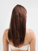 Kahve Renk Uzun Düz Parti Peruğu - Uzun Kahverengi Peruk thumbnail 2