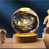 Gezegenler Renk Değiştiren Işıklı Cam Küre 6cm thumbnail 2