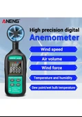 Gn301 Dijital Anemometre Termometre Aneng Sıcaklık Arkadan Aydınlatmalı El Rüzgar Hızı Ölçer Anemometer - 6
