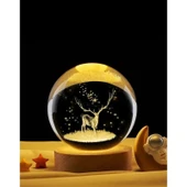 Geyik Renk Değiştiren Işıklı Cam Küre 6cm thumbnail 1