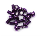 PRO Bisiklet Scooter Fren Disk Vidası Rotor Civatası 6 Vida MTB Rotor Vidası 12li Paket Mor Renk thumbnail 1